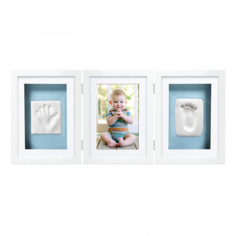 Kit rama foto tripla cu amprente manuta si piciorus bebe - Pearhead [2]