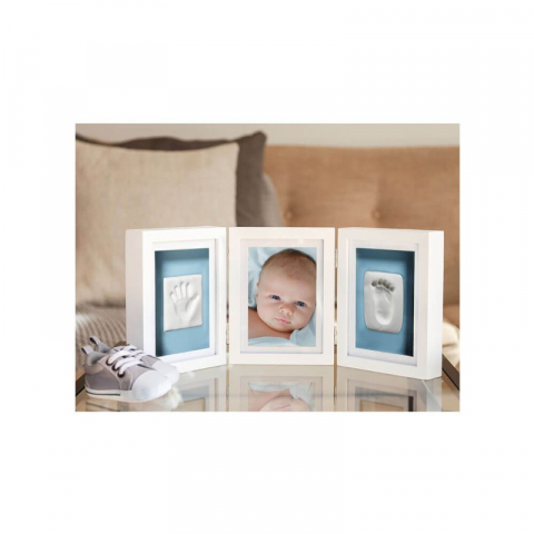 Kit rama foto tripla cu amprente manuta si piciorus bebe - Pearhead [6]
