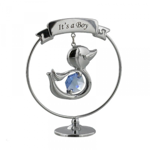 Cadouri botez - Marturie cu cristale Swarovski It's a Boy - model ratusca