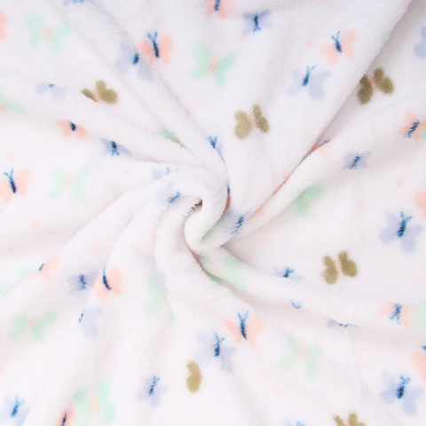Paturica din fleece pentru bebelusi model fluturasi - Mother's Choice [3]
