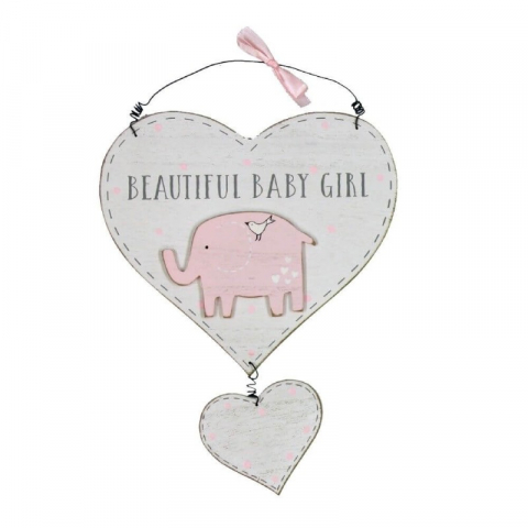 Decoratiuni - Placuta cu mesaj Beautiful Baby Girl - Petit Cheri