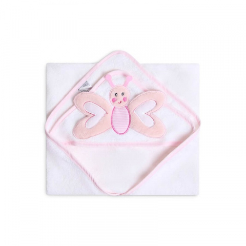 Prosop din bumbac cu gluga pentru bebelusi model fluturas - Mother's Choice [3]