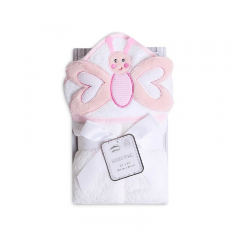 Prosoape Bebelusi - Prosop din bumbac cu gluga pentru bebelusi model fluturas - Mother's Choice