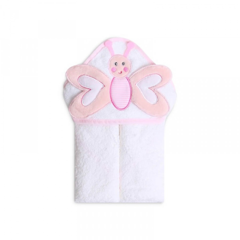 Prosop din bumbac cu gluga pentru bebelusi model fluturas - Mother's Choice [2]