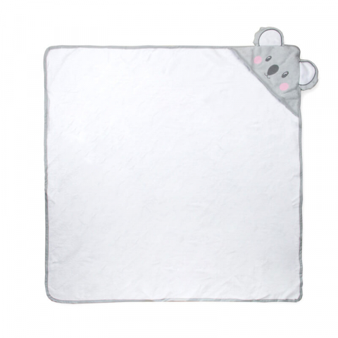 Prosop din bumbac cu gluga pentru bebelusi model ursulet koala gri - Mother's Choice [2]