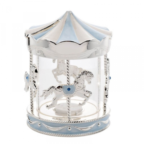 Cadouri botez - Pusculita argintata carusel - Bambino by Juliana 