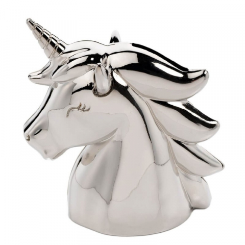 Cadouri botez - Pusculita argintata unicorn - Bambino by Juliana 