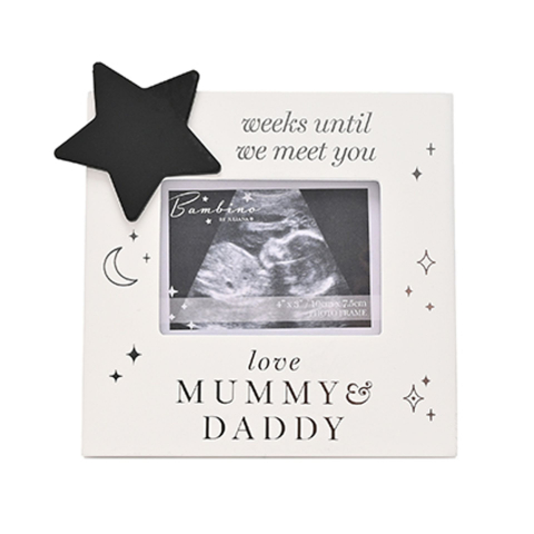 Cadouri pentru mamici si tatici - Rama foto cu creta days until we meet mummy and daddy - Bambino by Juliana