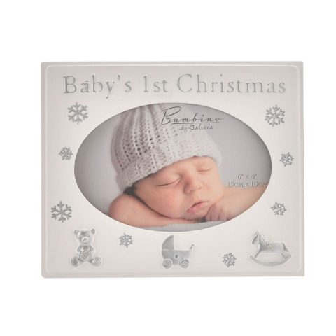 Rama foto cu poza ovala Baby's First Christmas - Bambino by Juliana [2]
