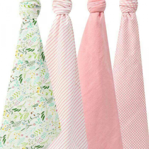 Set 4 paturici subtiri din bumbac pentru bebelusi - Mother's Choice [2]