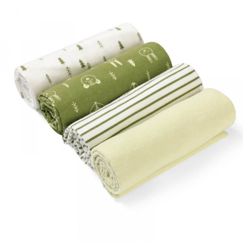 Set 4 paturici subtiri din bumbac pentru bebelusi unisex - Mother's Choice [1]