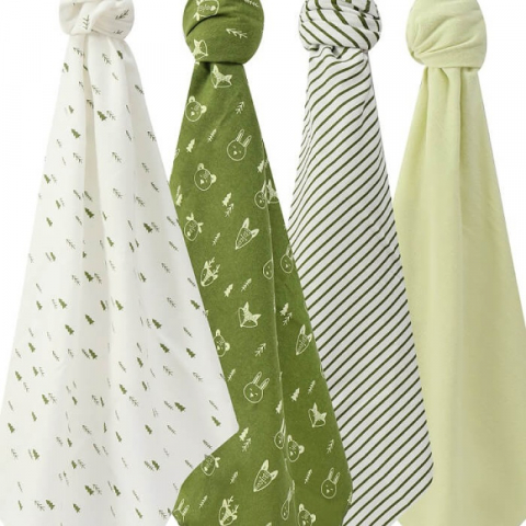 Set 4 paturici subtiri din bumbac pentru bebelusi unisex - Mother's Choice [2]