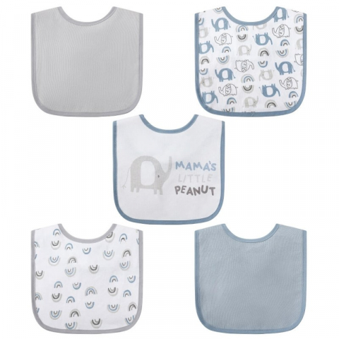 Bavete - Set bavete pentru bebelusi 5 piese model elefantel Infancie