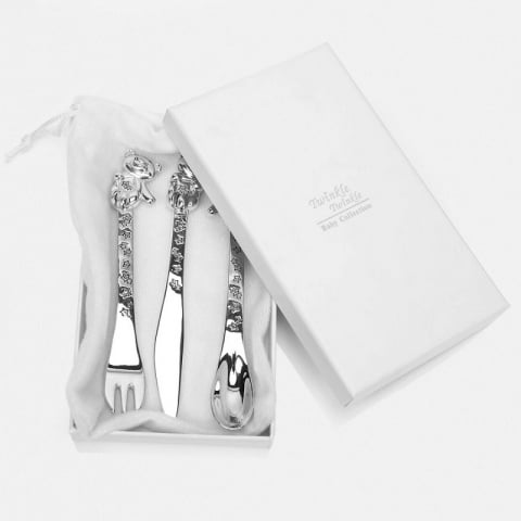 Set cadou 3 tacamuri argintate bebelusi - Twinkle Twinkle [1]