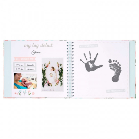 Set cadou caietul bebelusului model floral - Pearhead [3]