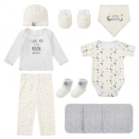 Set cadou nou nascuti 10 piese din bumbac model little dreamer - Mother's Choice [1]