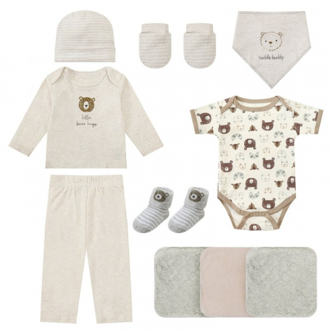 Set cadou nou nascuti 10 piese din bumbac model ursulet - Mother's Choice [1]