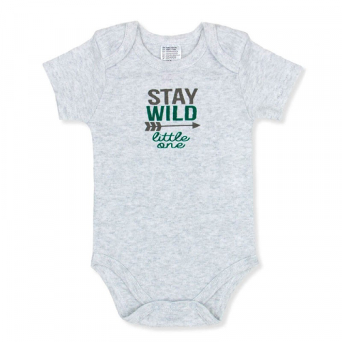 Set cadou nou nascuti 4 piese din bumbac Stay Wild - gri [2]