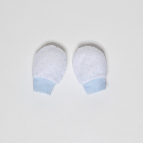 Set cadou nou nascuti alb si bleu 4 piese bumbac Inter Baby [3]