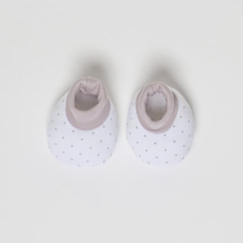 Set cadou nou nascuti alb si gri 4 piese bumbac Inter Baby [4]
