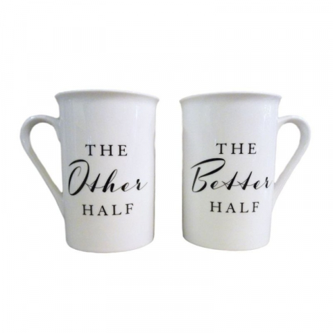 Cadouri pentru nasi - Set cani cadou The Better and The Other Half - Amore