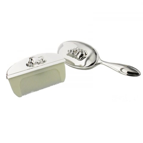 Cadouri prima aniversare - Set perie si pieptan argintate Winnie The Pooh - Disney