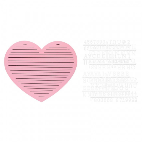 Tabla decorativa inimioara cu litere pentru personalizare - Pearhead [2]