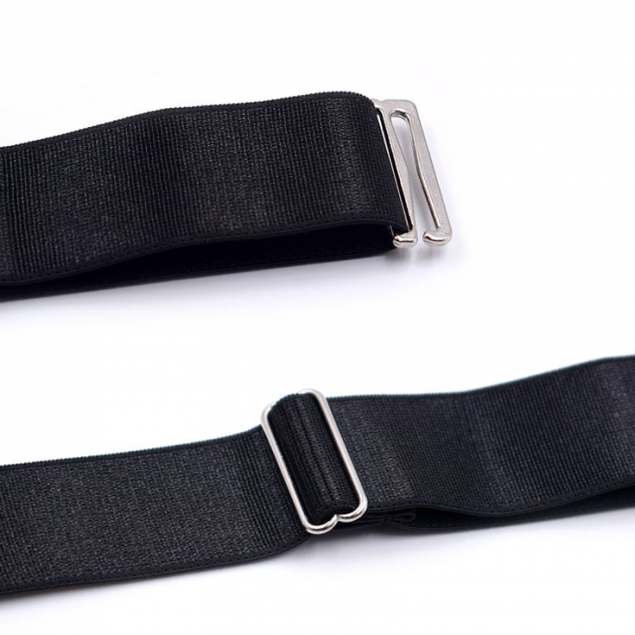 Bretele Suspensor Camasa AVAMSI Unisex , marime universala, Clips, Negru [3]