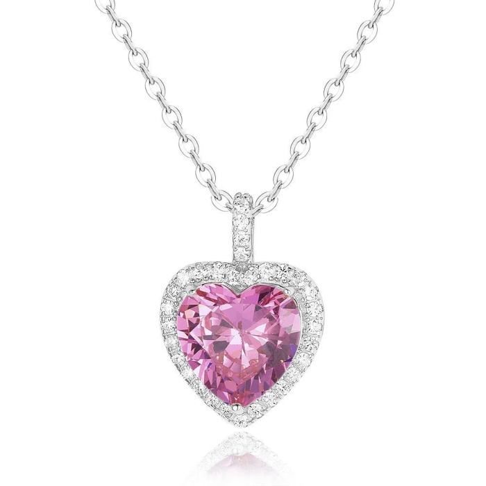 Set Cadou Iubita LD751M– Colier cu Pandativ Perla Roz din Argint 925 placat cu rodiu, Cutie Elegantă și Felicitare Personalizată [2]