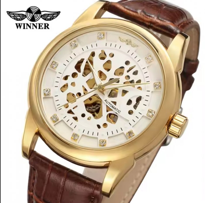 Ceas Luxury T-Winner, 5420,  Mecanic / Automat + Cutie , Geam Cristal Mineral / Hardlex BTG-WRG8097M3G1 [3]