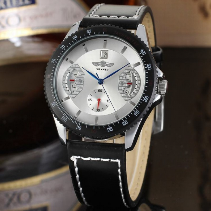 Ceas Luxury T-Winner, 5423,  Mecanic / Automat + Cutie , Geam Cristal Mineral / Hardlex BTG-WRG8045M3T4 [2]