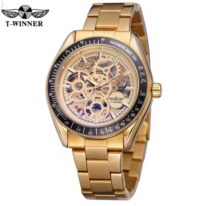 Ceas Luxury T-Winner, 5427,  Mecanic / Automat + Cutie , Geam Cristal Mineral / Hardlex BTG-WRG8152M4T1 [1]