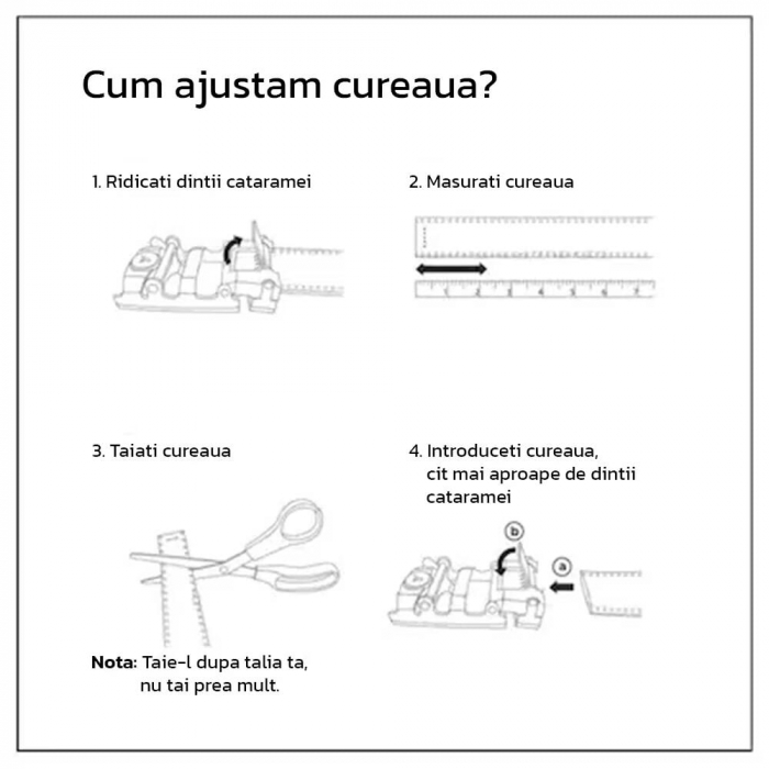 Curea barbati, Kit CB5692, Piele naturala cu inchidere automata, Negru, 3.5x125cm [3]