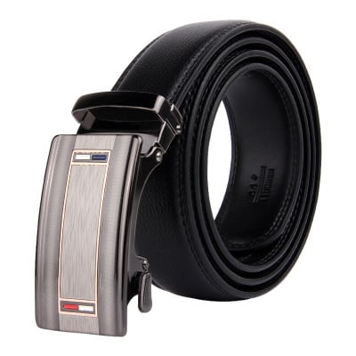 Curea barbati, Levi CB5955, Piele naturala cu inchidere automata, Negru, 3.5x125cm [4]