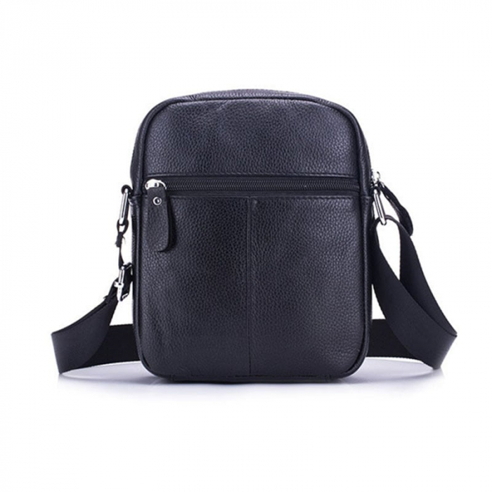 Geanta barbati, Alexander GB7899, Piele Naturala, Negru, 21x17x8 cm [2]