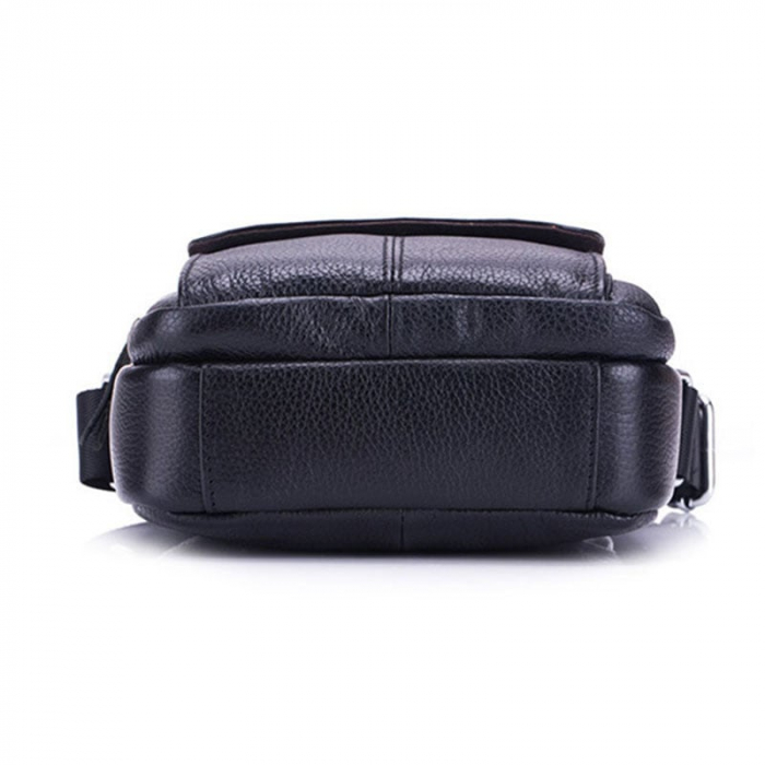 Geanta barbati, Alexander GB7899, Piele Naturala, Negru, 21x17x8 cm [5]
