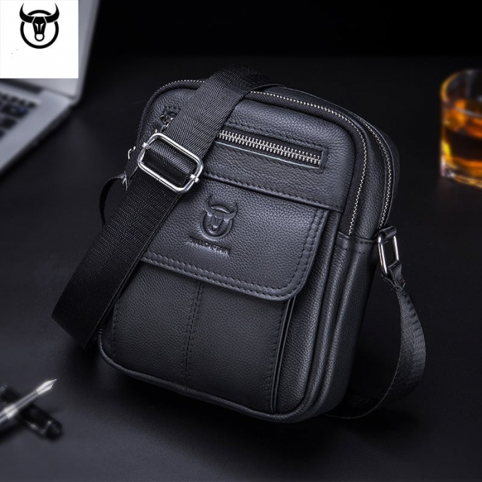 Geanta barbati, Alexander GB7899, Piele Naturala, Negru, 21x17x8 cm [6]