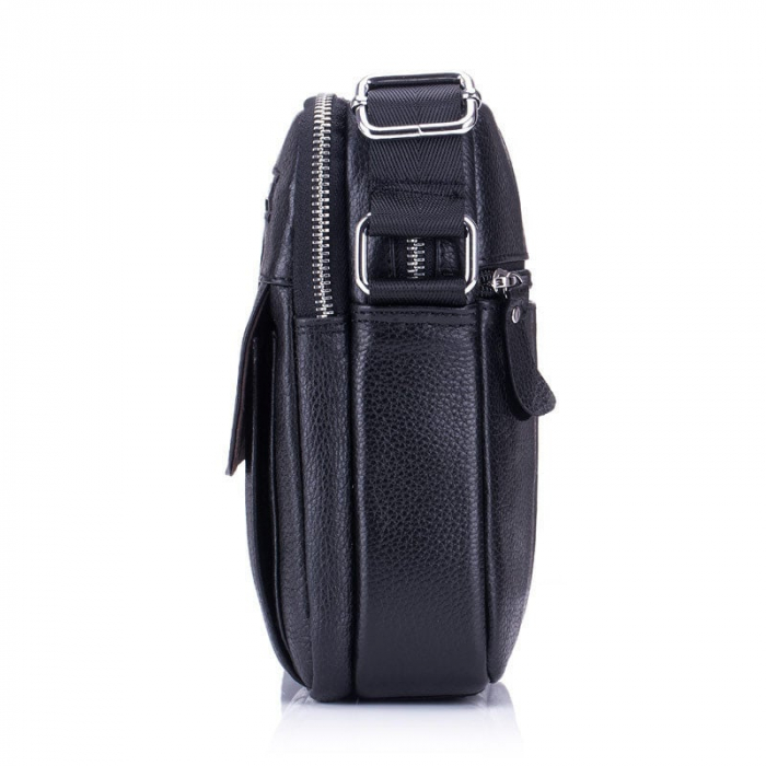 Geanta barbati, Alexander GB7899, Piele Naturala, Negru, 21x17x8 cm [3]