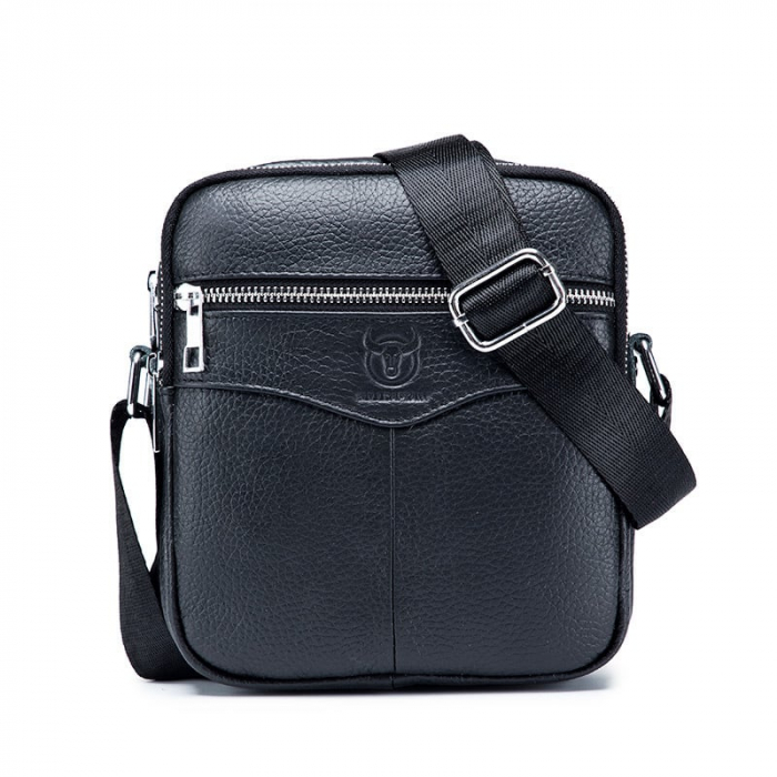 Geanta barbati, Arthur GB5656, Piele Naturala, Maro, 20x18x7 cm [5]