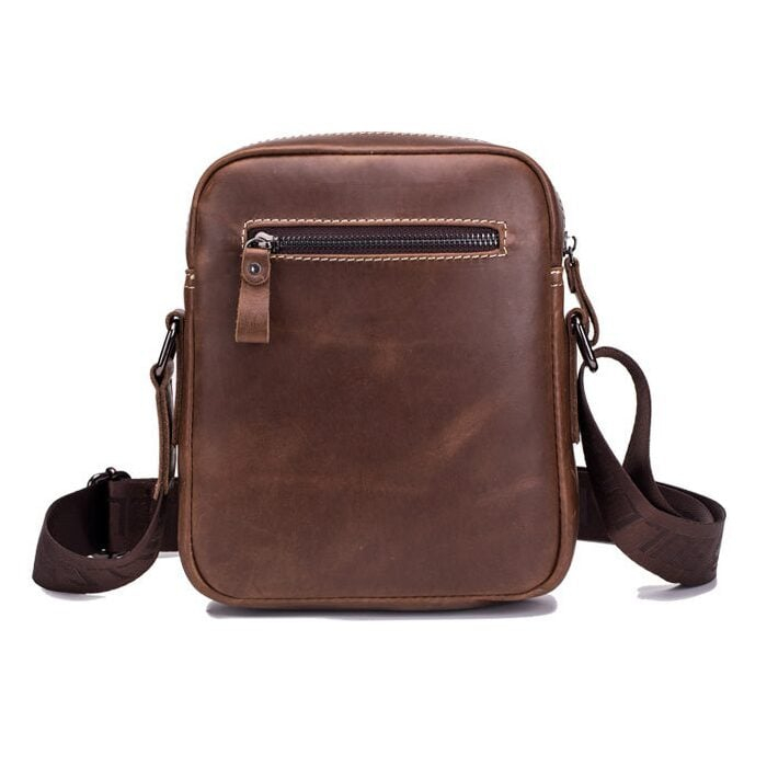 Geanta barbati, Austin GB3019, Piele Naturala, Maro, 23x19x7 cm [3]