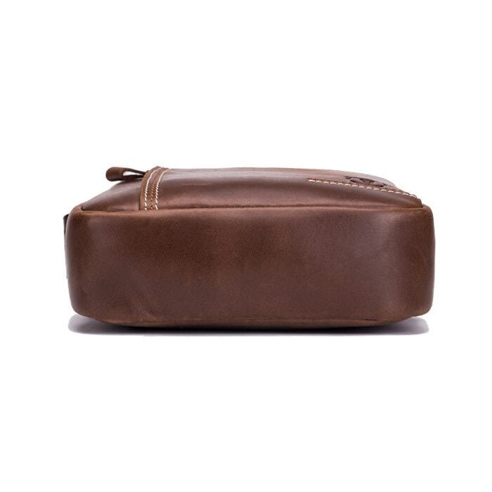Geanta barbati, Austin GB3019, Piele Naturala, Maro, 23x19x7 cm [5]