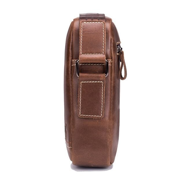 Geanta barbati, Austin GB3019, Piele Naturala, Maro, 23x19x7 cm [4]