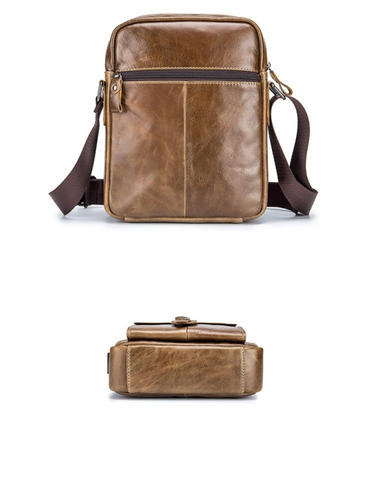 Geanta barbati BULLCAPTAIN, borseta de serviciu, geanta de umar, BC-053-L, Piele Naturala, 28x21x10CM [3]
