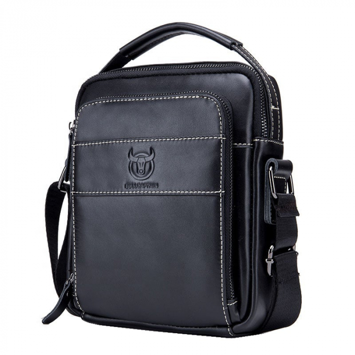 Geanta barbati, Harrison GB7733, Piele Naturala, Negru 27.5x23x9 cm [1]