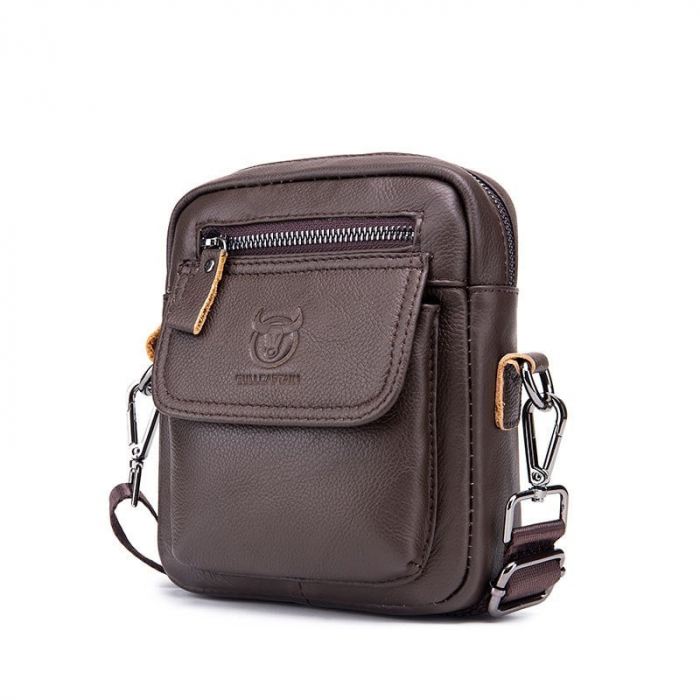 Geanta barbati, James GB7588, Piele Naturala, Maro, 20x16x8 cm [1]