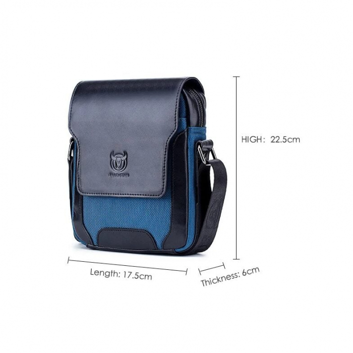 Geanta barbati, Michael GB7655, Piele Naturala, Maro-Negru 22.5x17.5x6 cm [5]