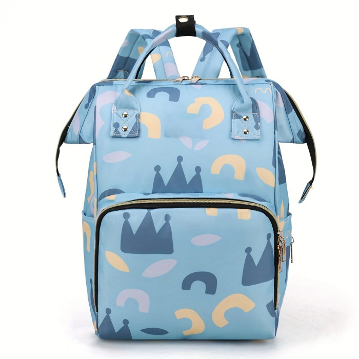 Geanta Bebe Aurora MB01 tip rucsac scutece, Straight, incapatoare, impermeabila, versatila, ergonomica si sigura pentru mama, tata si copil, 38x26x18 cm [9]