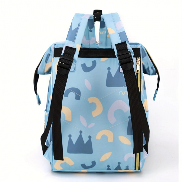 Geanta Bebe Aurora MB01 tip rucsac scutece, Straight, incapatoare, impermeabila, versatila, ergonomica si sigura pentru mama, tata si copil, 38x26x18 cm [7]