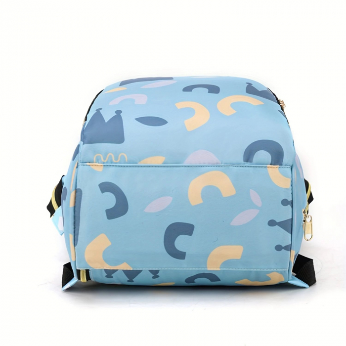 Geanta Bebe Aurora MB01 tip rucsac scutece, Straight, incapatoare, impermeabila, versatila, ergonomica si sigura pentru mama, tata si copil, 38x26x18 cm [5]