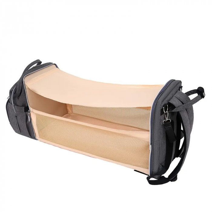 Geanta Bebe Avamsi LL-1 tip rucsac scutece cu patut pliabil, Straight, incapatoare, impermeabila, versatila, ergonomica si sigura pentru mama, tata si copil [11]